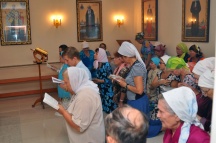 Молебен пред иконой Пресвятой Богородицы «Всецарица», пятилетие храма, расположенного на территории онкологического центра. 31 августа 2011