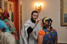 Молебен пред иконой Пресвятой Богородицы «Всецарица», пятилетие храма, расположенного на территории онкологического центра. 31 августа 2011