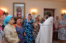 Молебен пред иконой Пресвятой Богородицы «Всецарица», пятилетие храма, расположенного на территории онкологического центра. 31 августа 2011