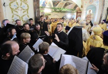 Первосвятительский визит в Иркутскую епархию. Божественная литургия в Знаменском женском монастыре Иркутска. Хиротония архимандрита Серафима (Кузьминова) во епископа Каменского и Алапаевского